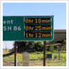 Skyline LED displays are easily integrated into static signs to display text, currency or travel times.