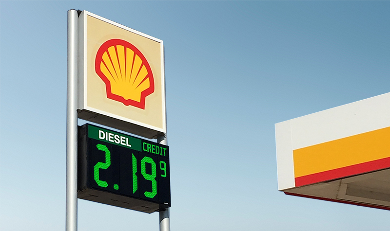 Shell Credit RaceTrac LED Gas Price Sign