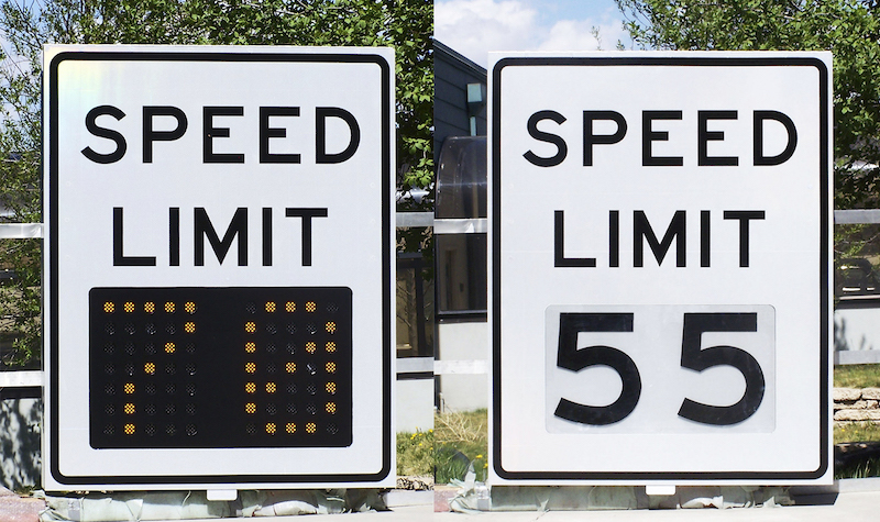 Skyline Products variable speed limit signs